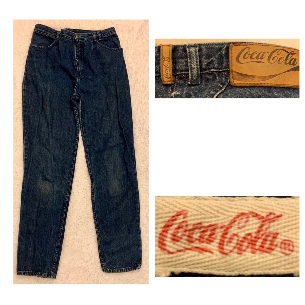 Vintage CocaCola brand blue jean size 14 dark wash